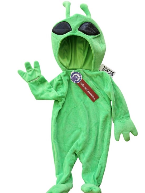 Halloween Costumes Other - NWT Green Alien Costume Baby Size 0 - 3 Months Space Invader Martian HALLOWEEN